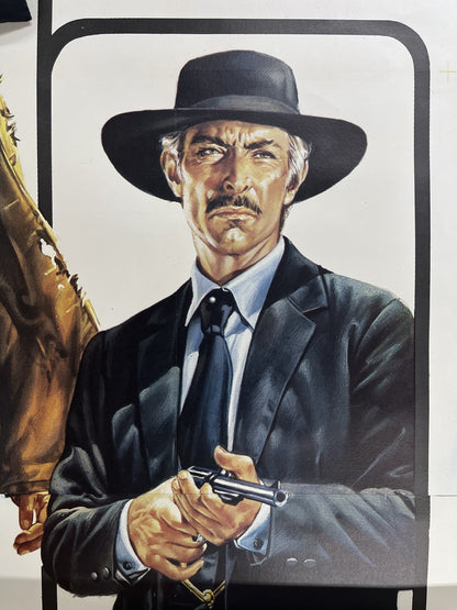 An original Italian movie poster for the Spaghetti Western film The Good The Bad and The Ugly