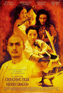 An original movie poster for the Ang Lee film Crouching Tiger Hidden Dragon