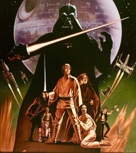 Load image into Gallery viewer, An original concept movie poster for Star Wars by Ralph McQuarrie and Lawrence Noblea
