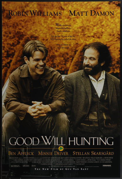 An original movie poster for the film Good Will Hunting