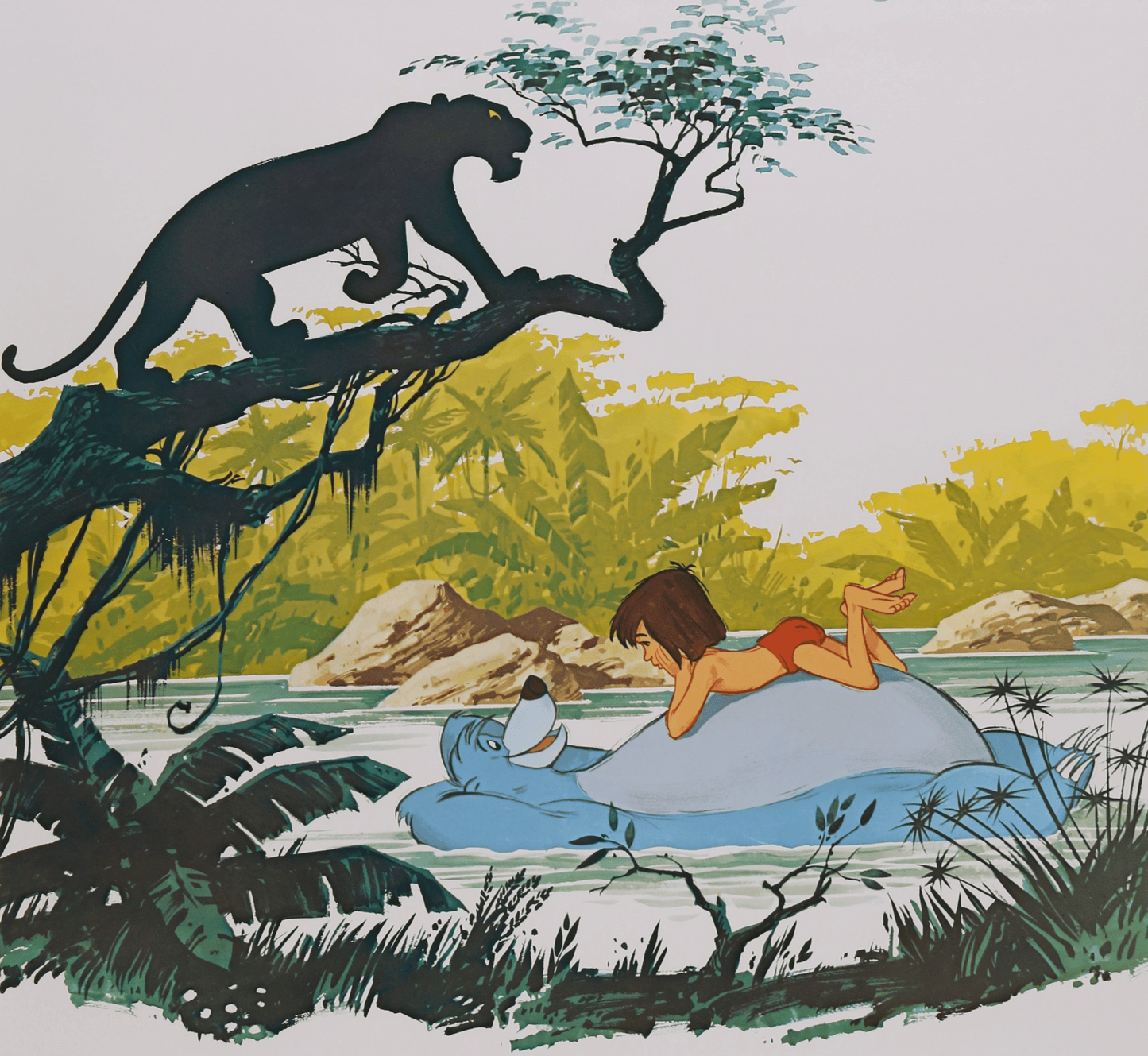 An original movie poster for the Disney film The Jungle Book