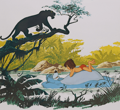 An original movie poster for the Disney film The Jungle Book