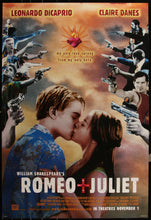 Load image into Gallery viewer, An original movie poster for the Baz Luhrmann film Romeo and Juliet