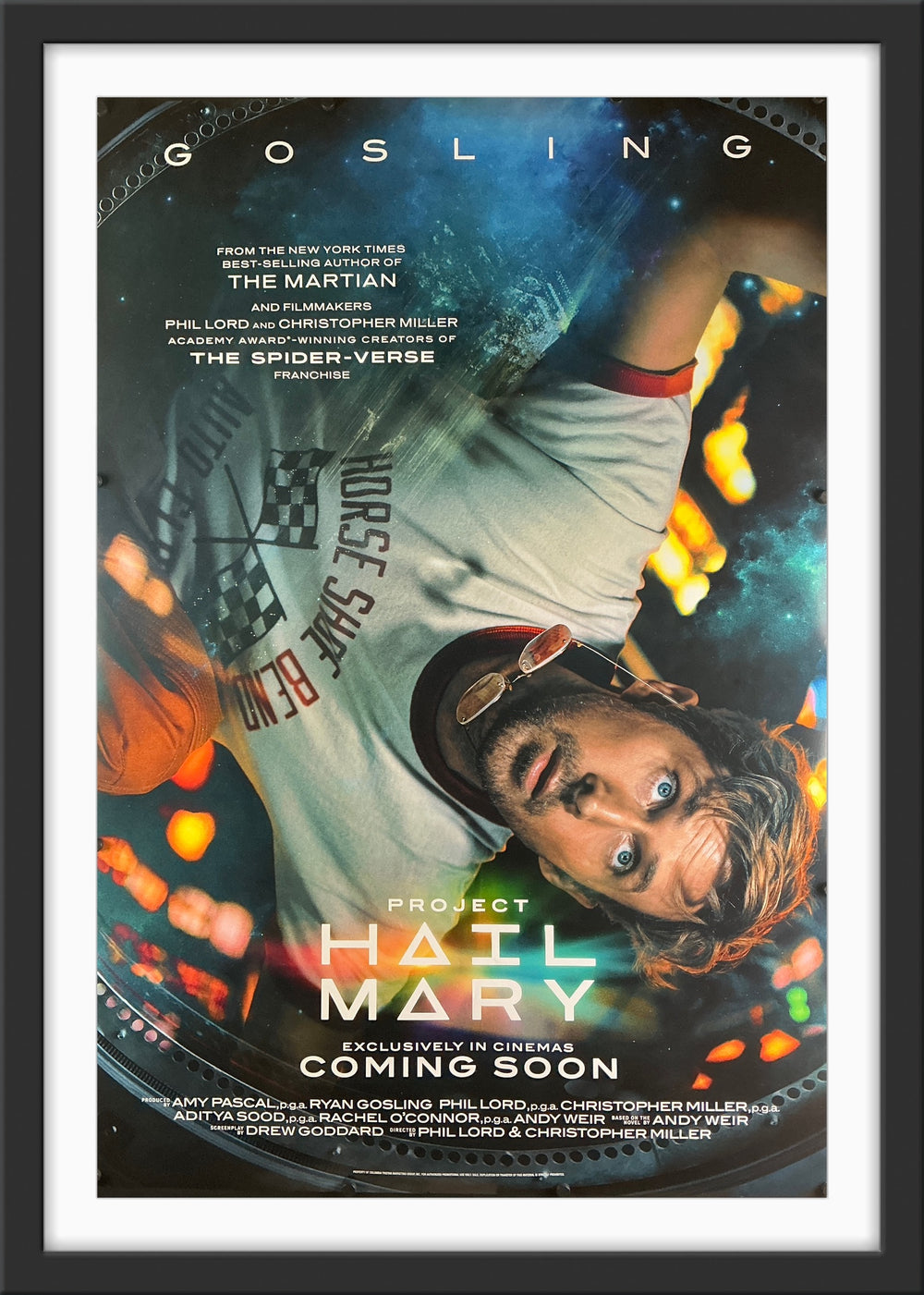 An original movie poster for the Ryan Gosling film Project Hail Mary