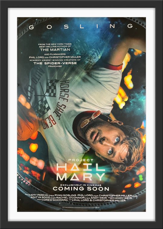 An original movie poster for the Ryan Gosling film Project Hail Mary