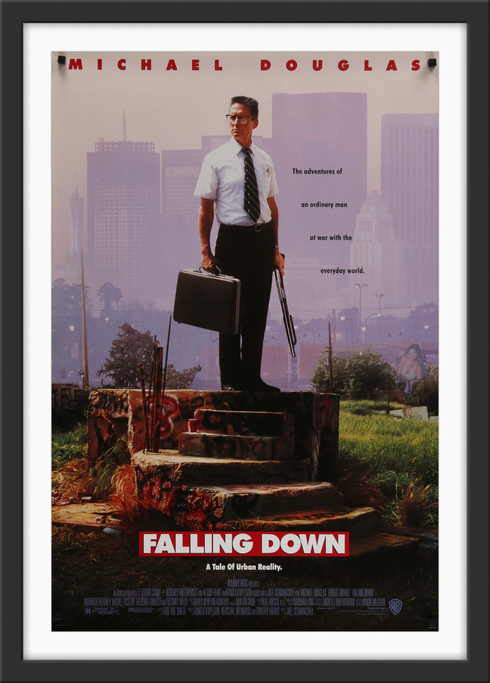 An original movie poster for the Michael Douglas film Falling Down