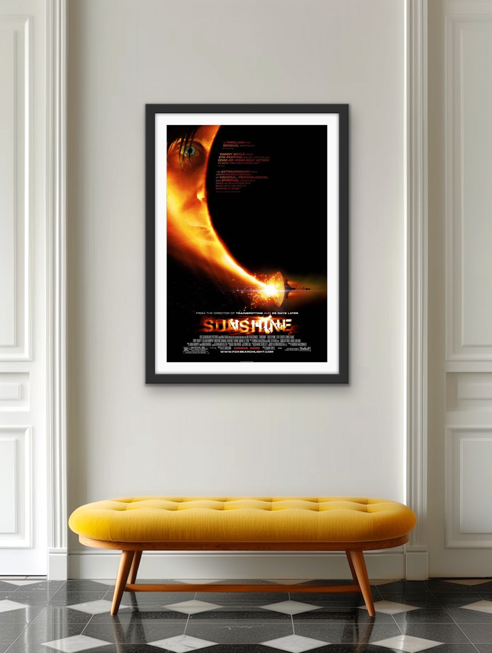 An original movie poster for the Danny Boyle film Sunshine