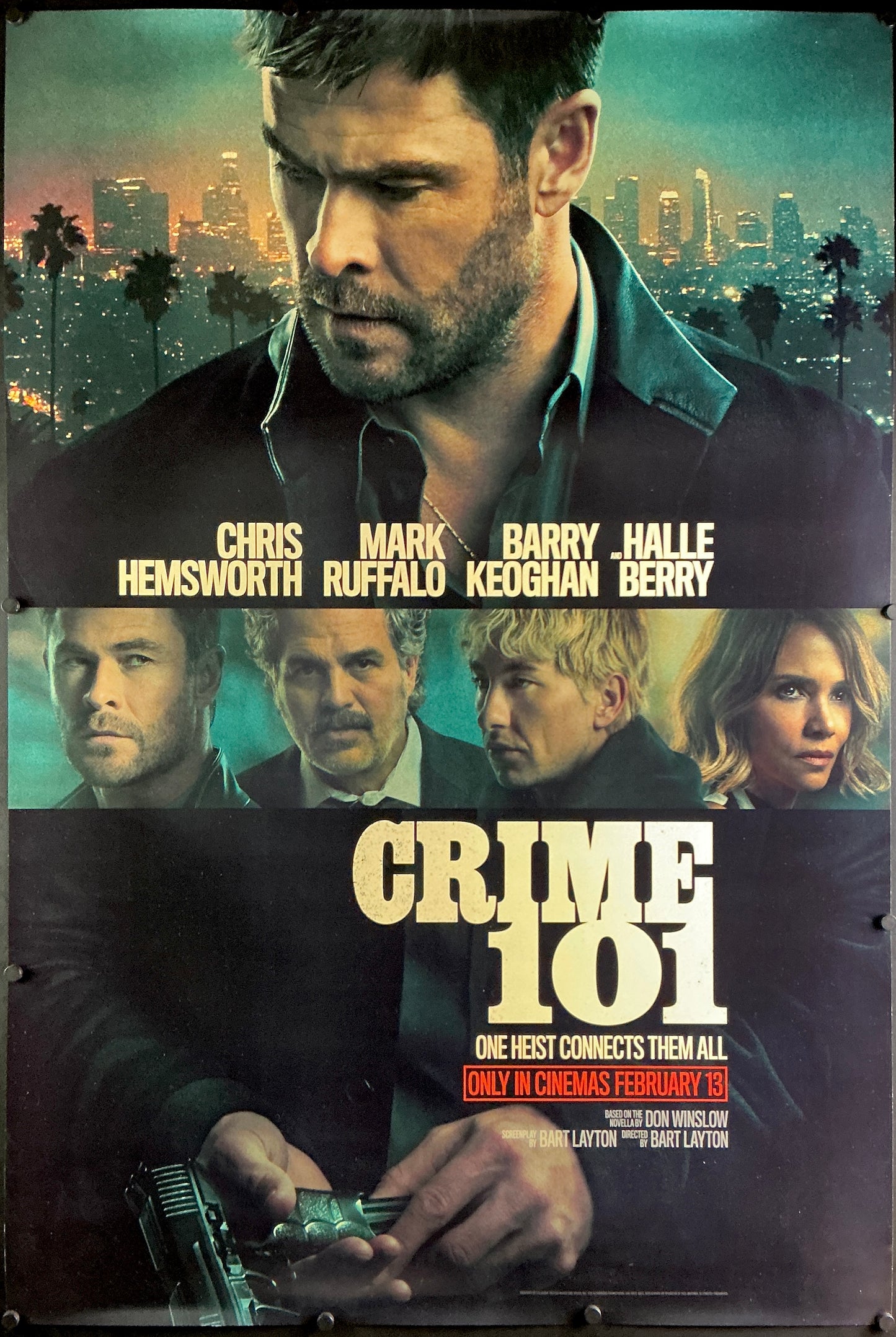 An original movie poster for the film Crime 101