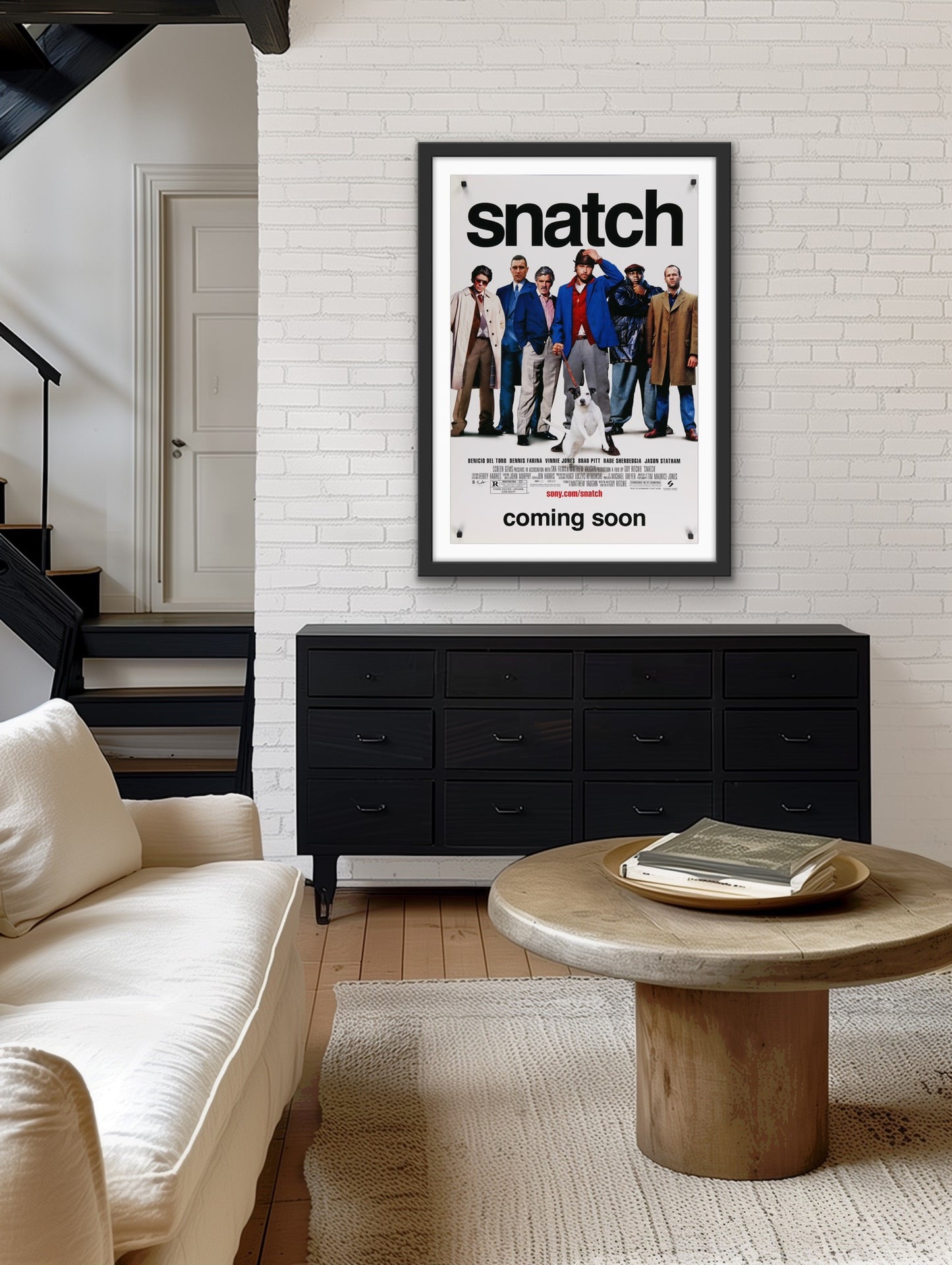 An original movie poster for the Guy Ritchie film Snatch