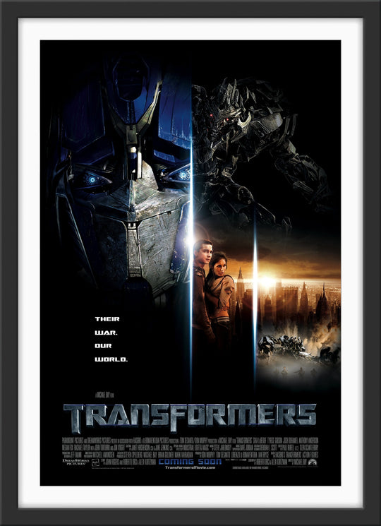 An original movie poster for the film Transformers