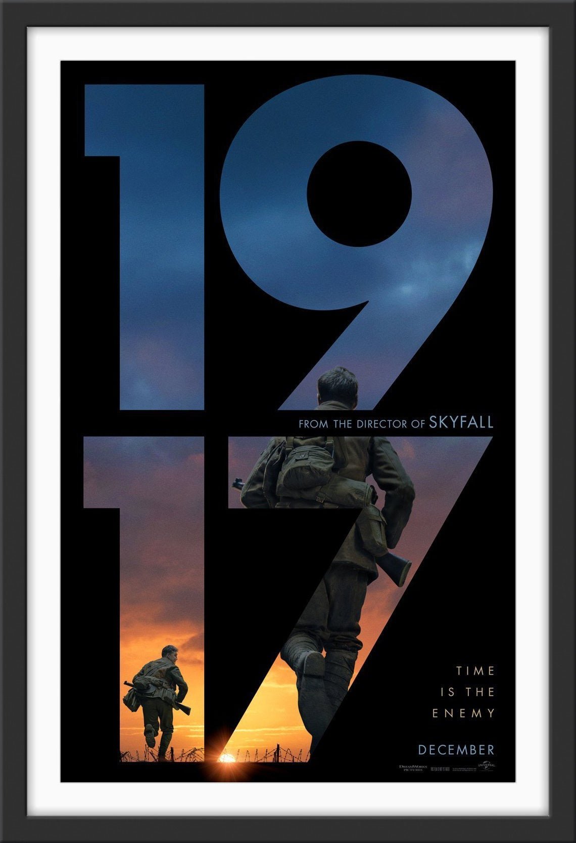 An original movie poster for the Sam Mendes film 1917