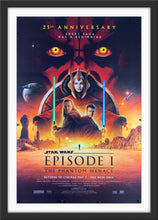 Load image into Gallery viewer, An original movie poster for the 25th Anniversary of the Star Wars film The Phantom Menace