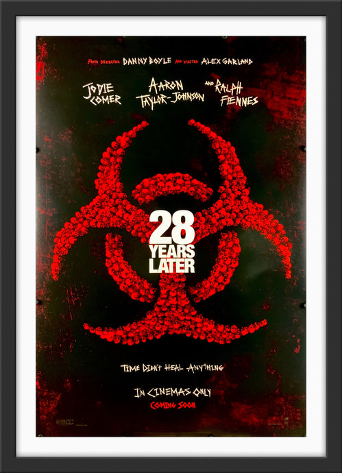An original movie poster for the Danny Boyle and Alex Garland film 28 Years Later
