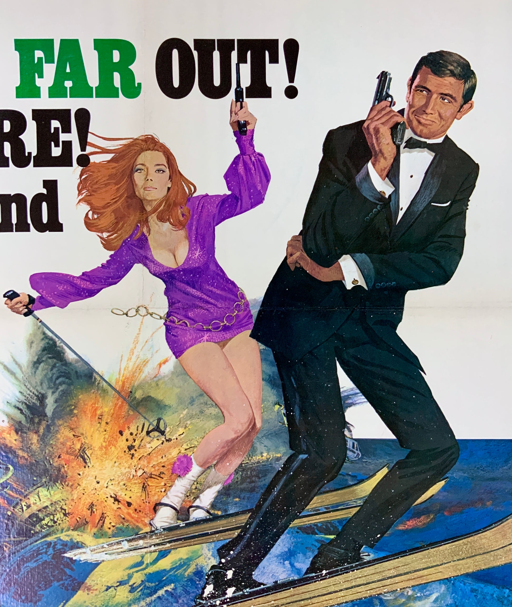 An original one sheet style B movie poster for the James Bond film On Her Majesty's Secret Service