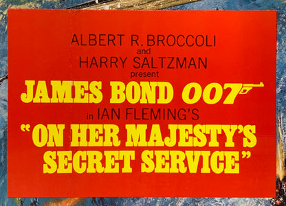 An original one sheet style B movie poster for the James Bond film On Her Majesty's Secret Service