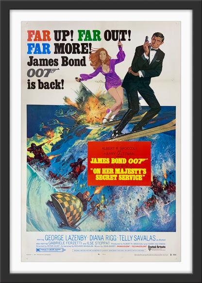 An original one sheet style B movie poster for the James Bond film On Her Majesty's Secret Service