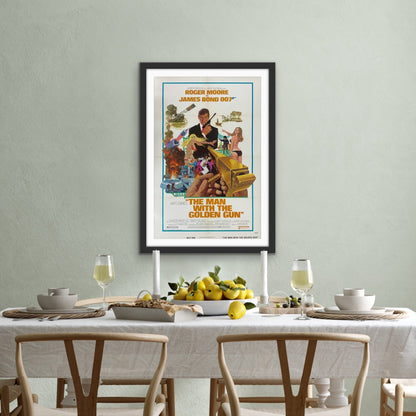 An original movie poster for the James Bond film The Man With The Golden Gun