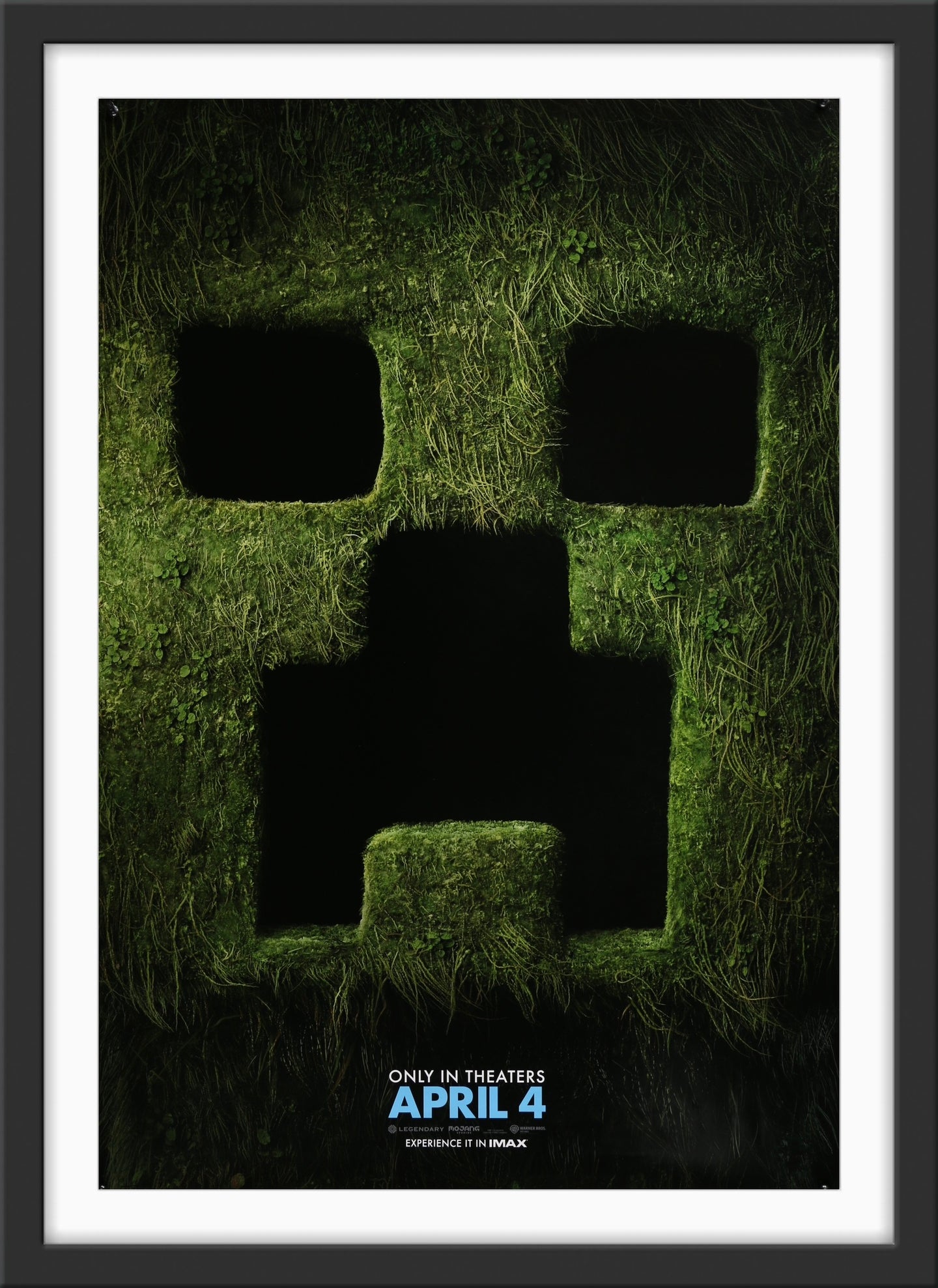 An original movie poster for the film A Minecraft Movie