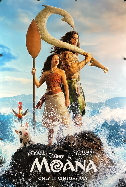 An original movie poster for the 2026 live-action remake of Moana