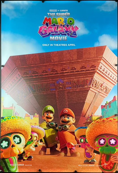 An original movie poster for the film The Super Mario Galaxy Movie