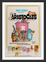 Load image into Gallery viewer, An original movie poster for the animated Disney film The Aristocats