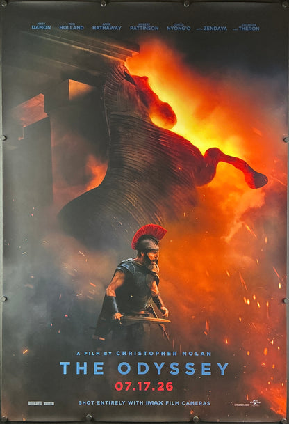 An original movie poster for Christopher Nolan film The Odyssey