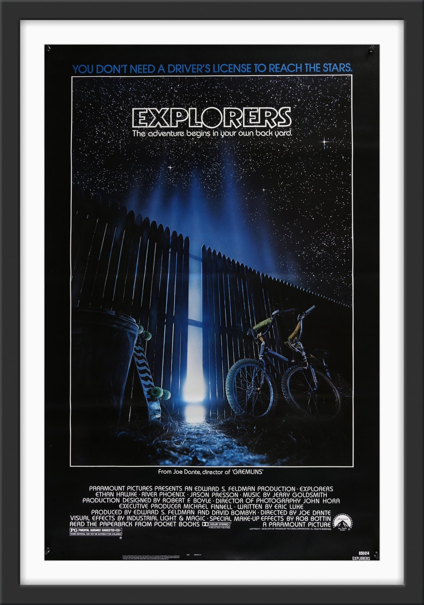 An original movie poster for the film Explorers