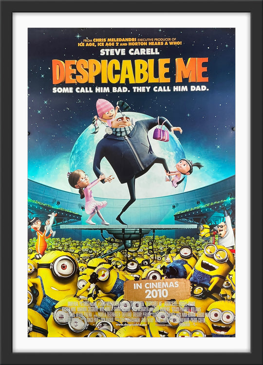 An original movie poster for the film Despicable Me