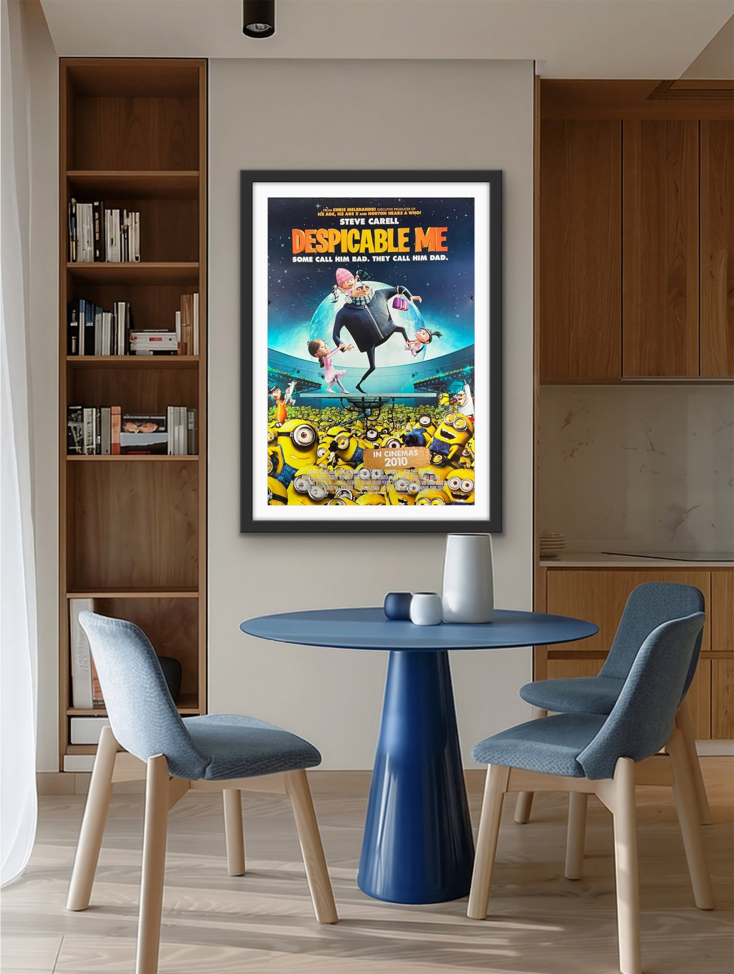 An original movie poster for the film Despicable Me