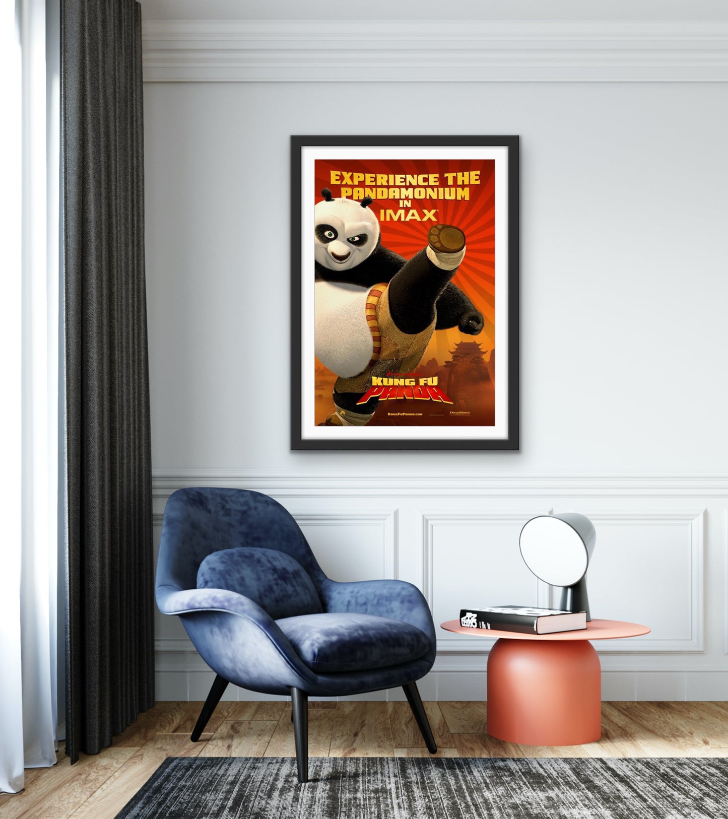 An original movie poster for the film Kung Fu Panda