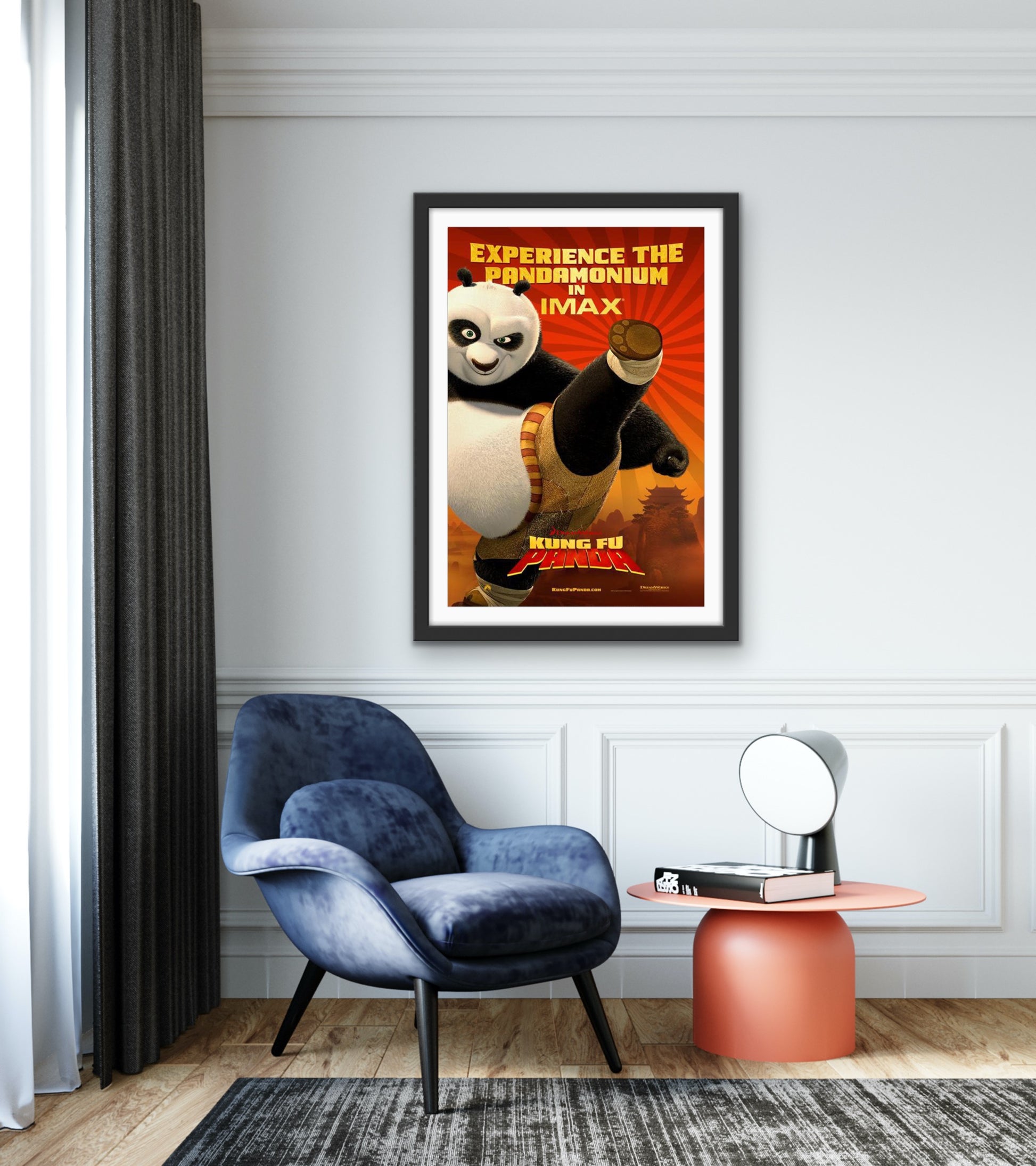 An original movie poster for the film Kung Fu Panda