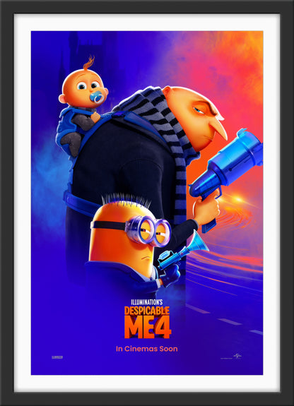 An original movie poster for the film Despicable Me 4