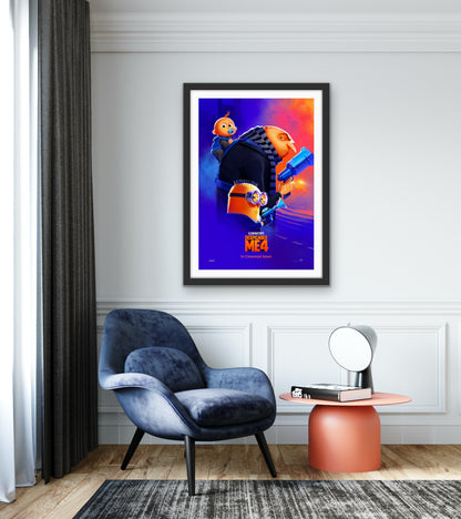 An original movie poster for the film Despicable Me 4