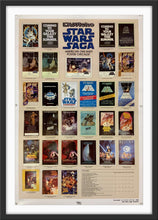 Load image into Gallery viewer, An original Kilian Star Wars Saga Checklist poster from 1985