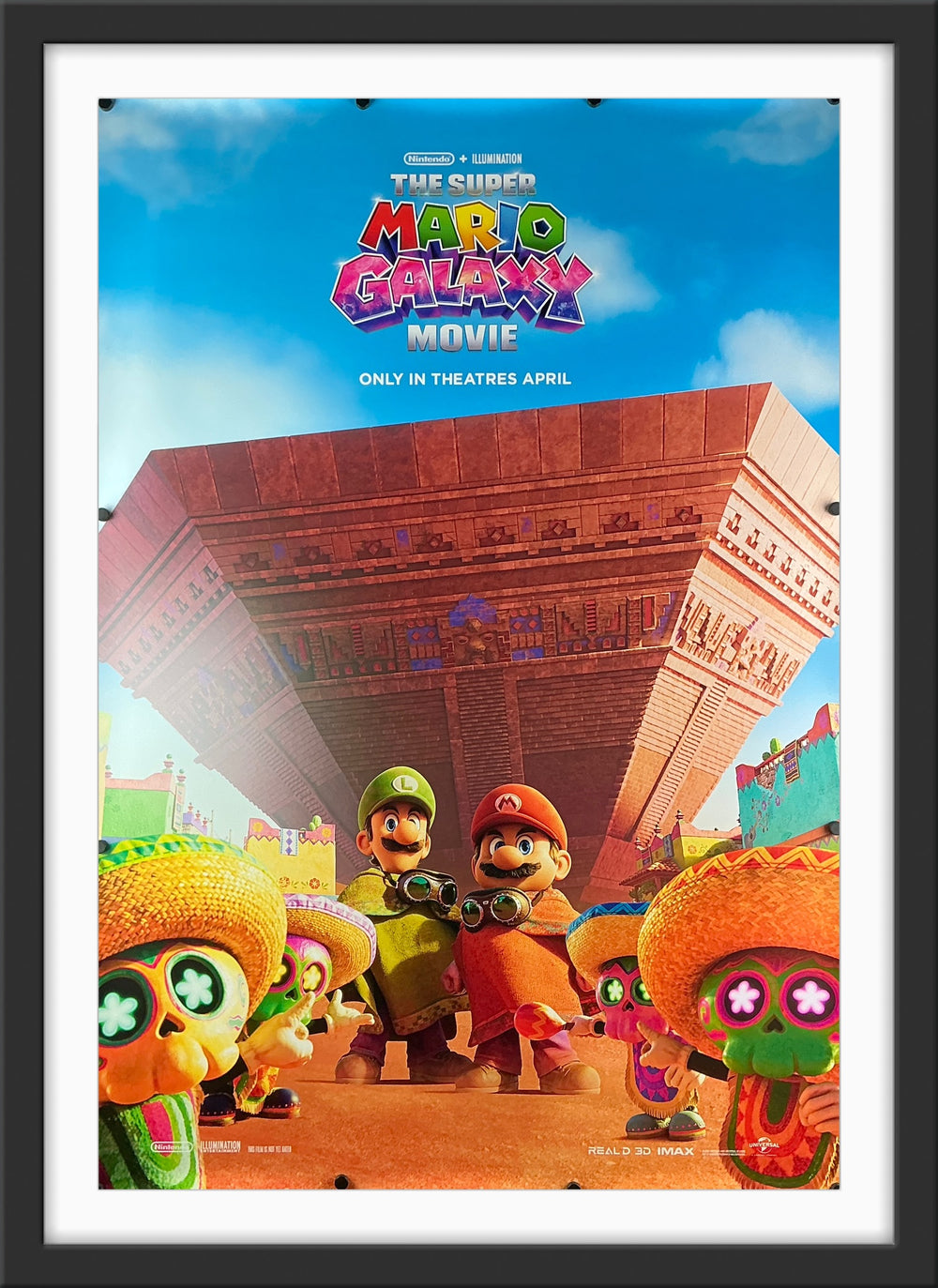 An original movie poster for the film The Super Mario Galaxy Movie