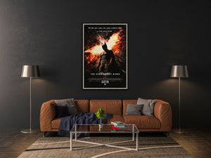 An original movie poster for the Batman film The Dark Knight Rises