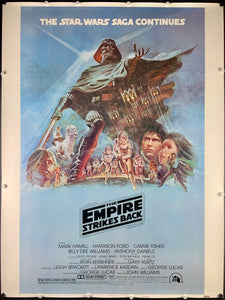 An original 30x40 movie poster for the Star Wars film The Empire Strikes Back