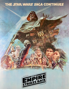 An original 30x40 movie poster for the Star Wars film The Empire Strikes Back