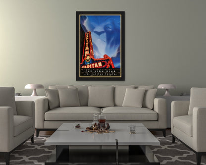 An original movie poster for the Disney film The Lion King