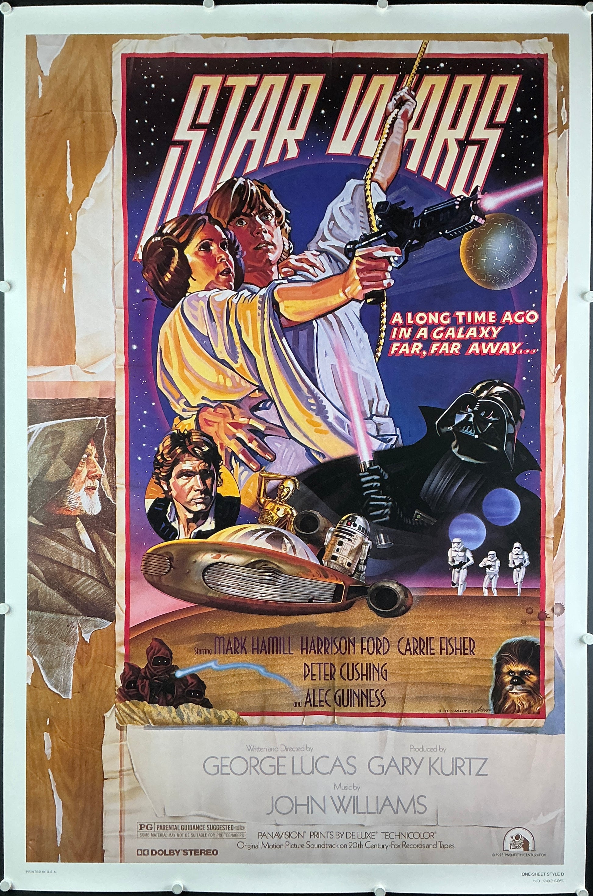 An original kilian style D poster for the film Star Wars