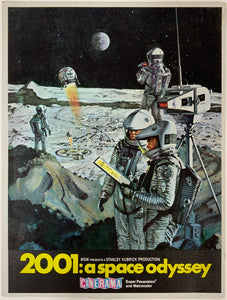 An original mini window card for the Stanley Kubrick film 2001: A Space Odyssey