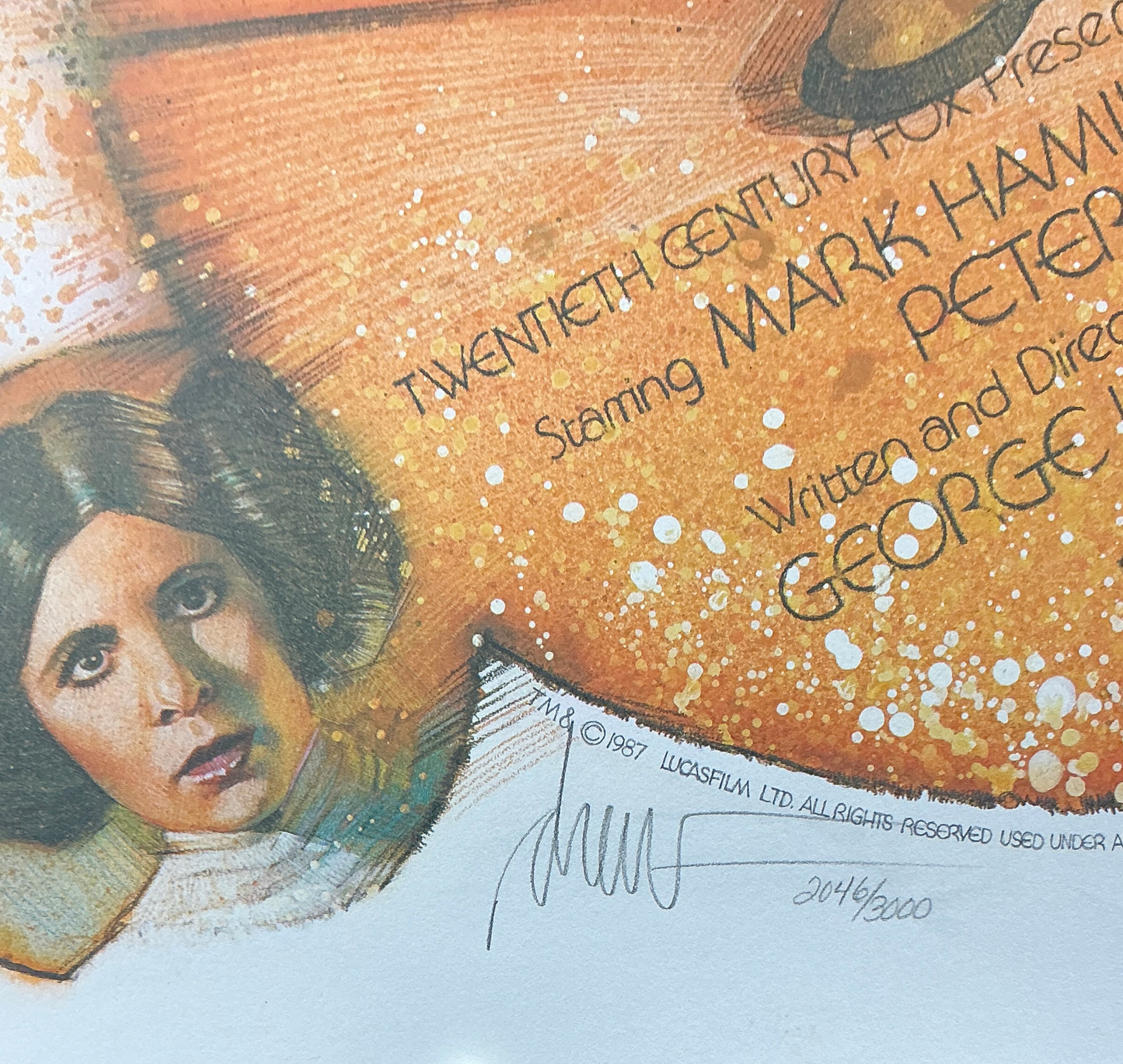 An original movie poster for Star Wars - The First Ten Years - signed by the artist Drew Struzan