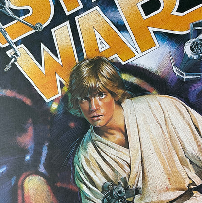 An original movie poster for Star Wars - The First Ten Years - signed by the artist Drew Struzan