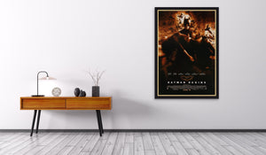 An original movie poster for the film Batman Begins
