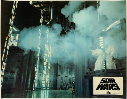 An original French lobby card for the George Lucas film Star Wars