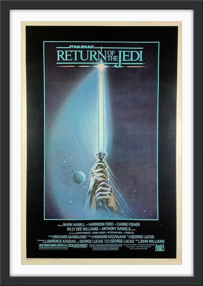 An original movie poster for the Star Wars film The Return of the Jedi