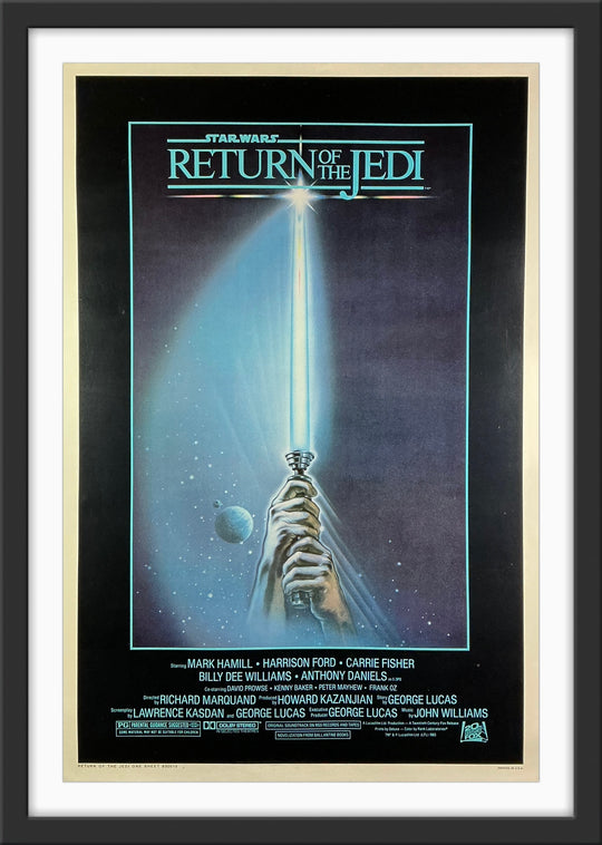 An original movie poster for the Star Wars film The Return of the Jedi