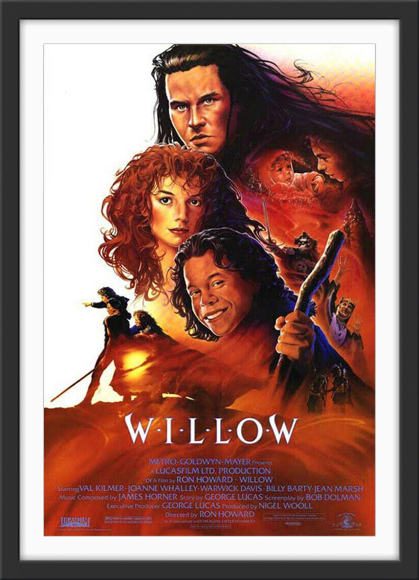 An original movie poster for the George Lucas film Willow