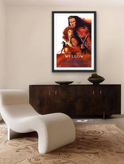 An original movie poster for the George Lucas film Willow