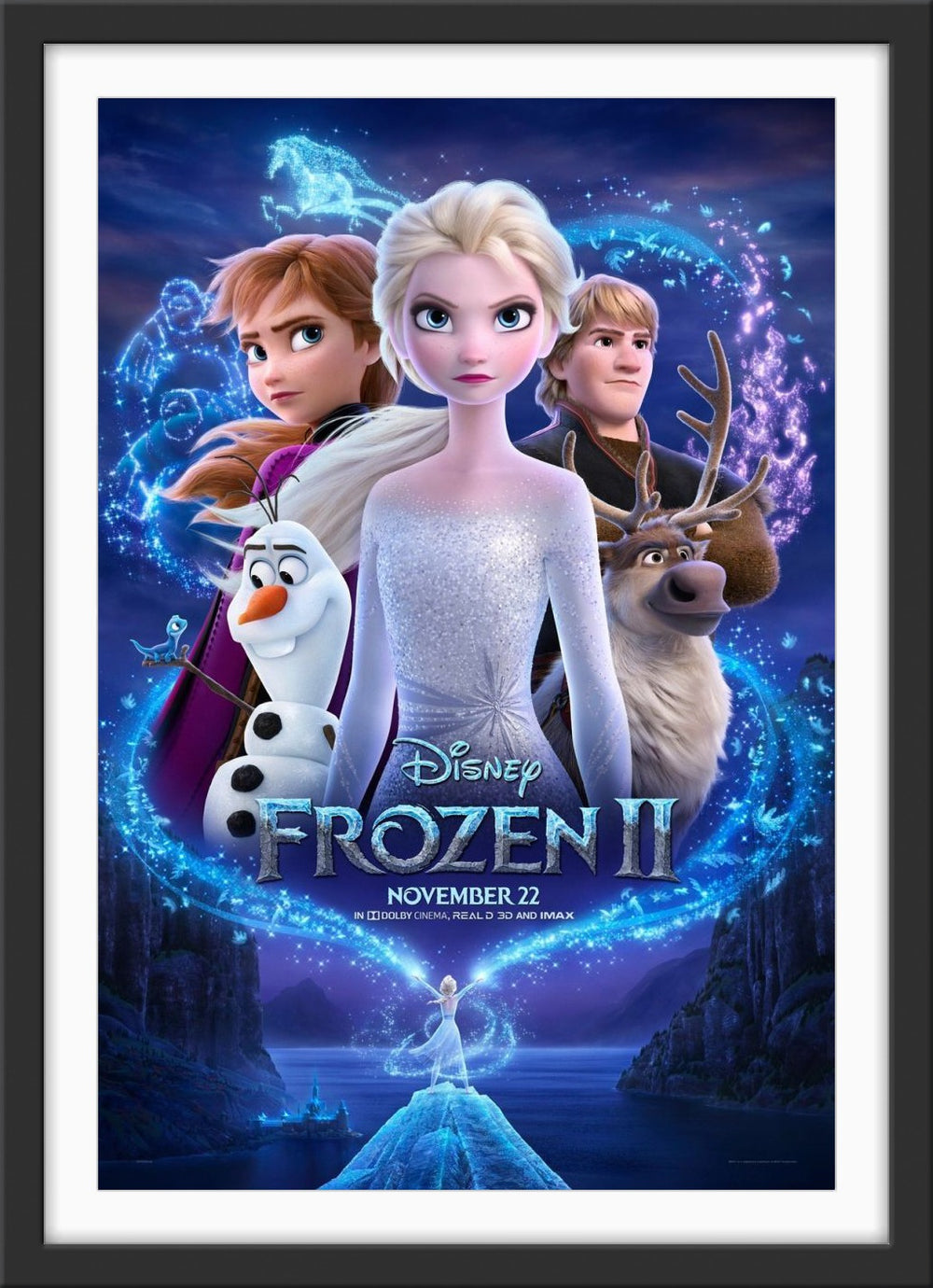 An original movie poster for the Disney film Frozen 2 / II